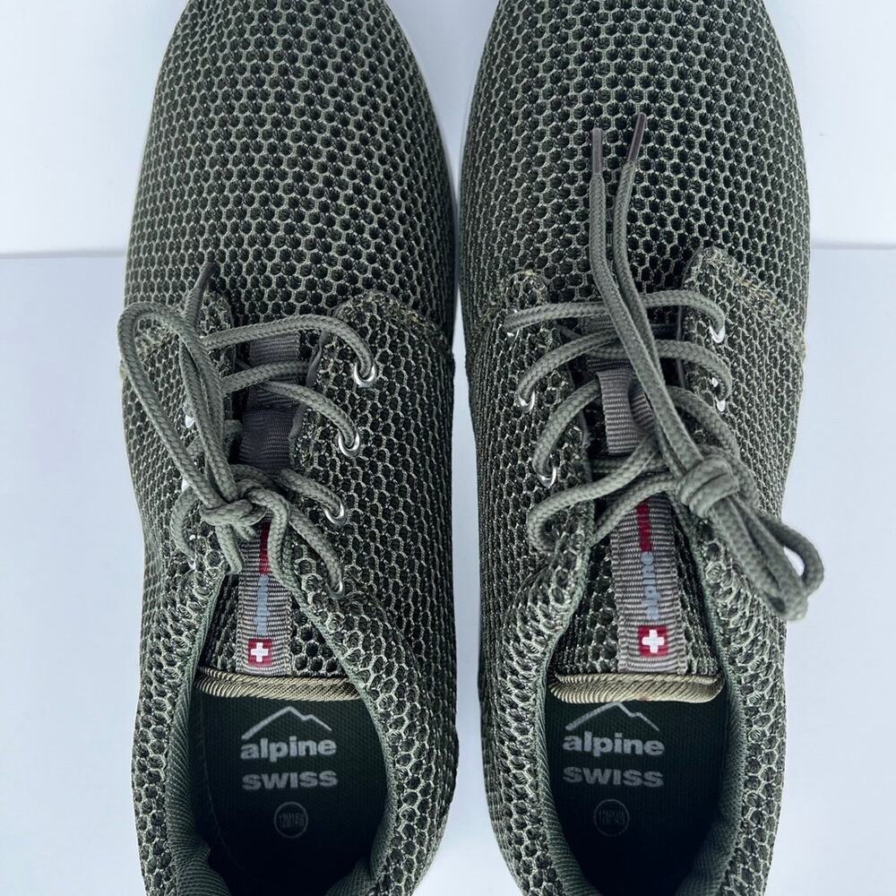 ALPINE SWISS Fashion sneakers, lace up, green, men's size 12 M, NIB